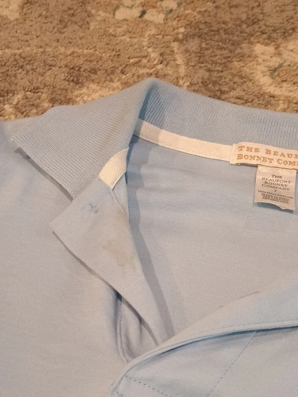 The Beaufort Bonnet Company Light Blue Kids Polo